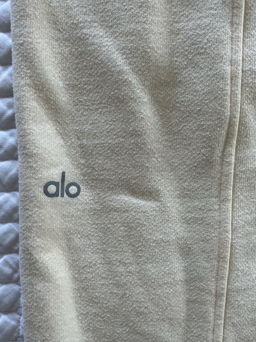 ALO Yoga Straight Leg Sweatpants in French Vanilla S - Picture 6 of 16